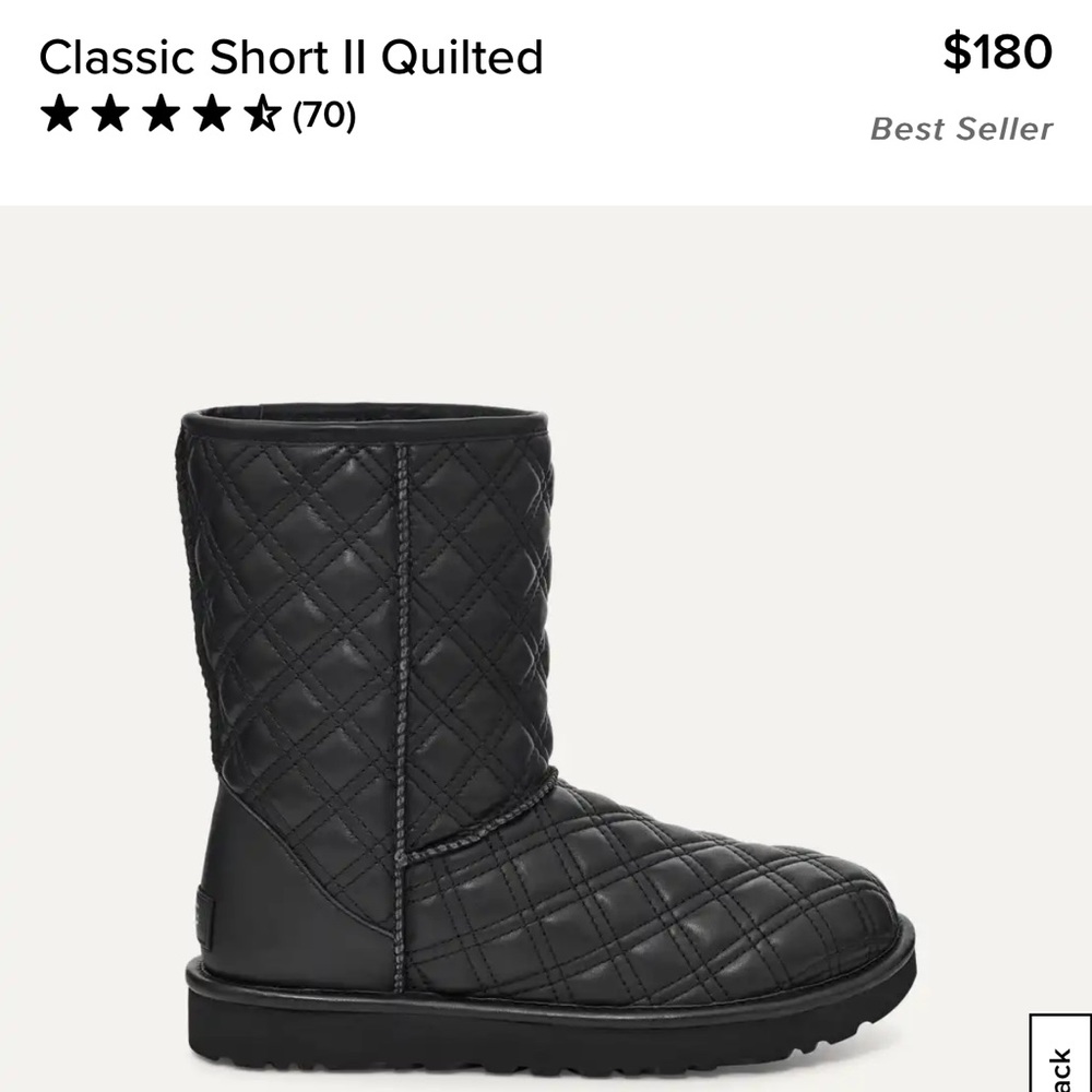 COPY - Black Leather Quilted Uggs